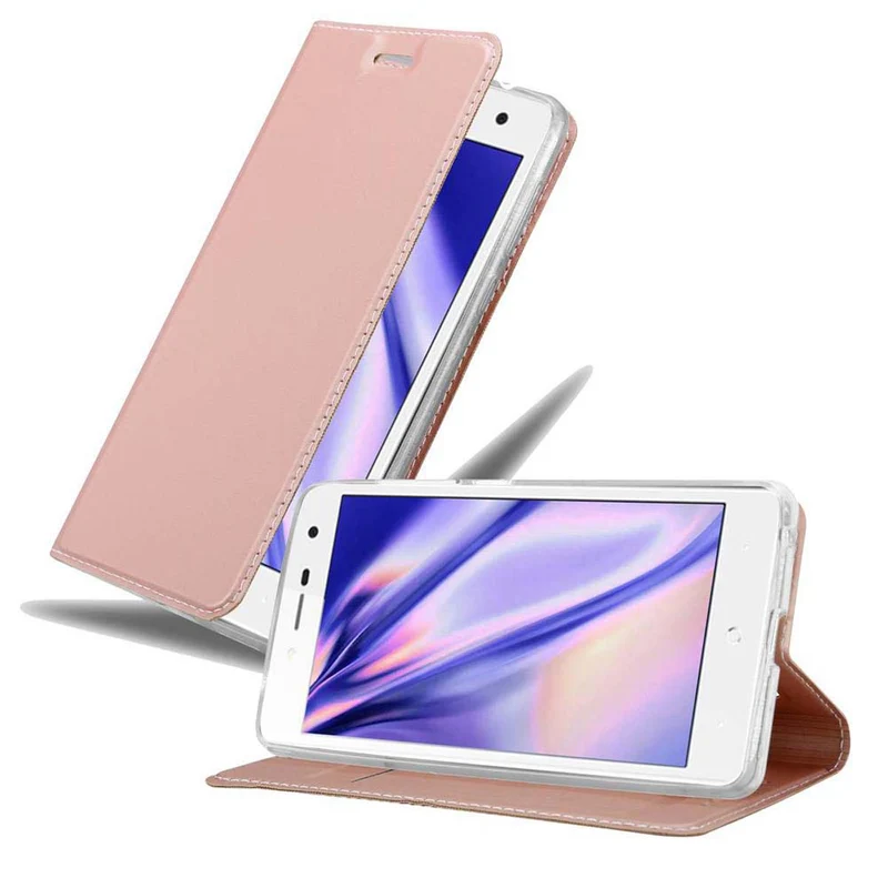 Cadorabo Hülle kompatibel mit ZTE Blade L7 Schutzhülle mit Magnetverschluss, Standfunktion und Kartenfach