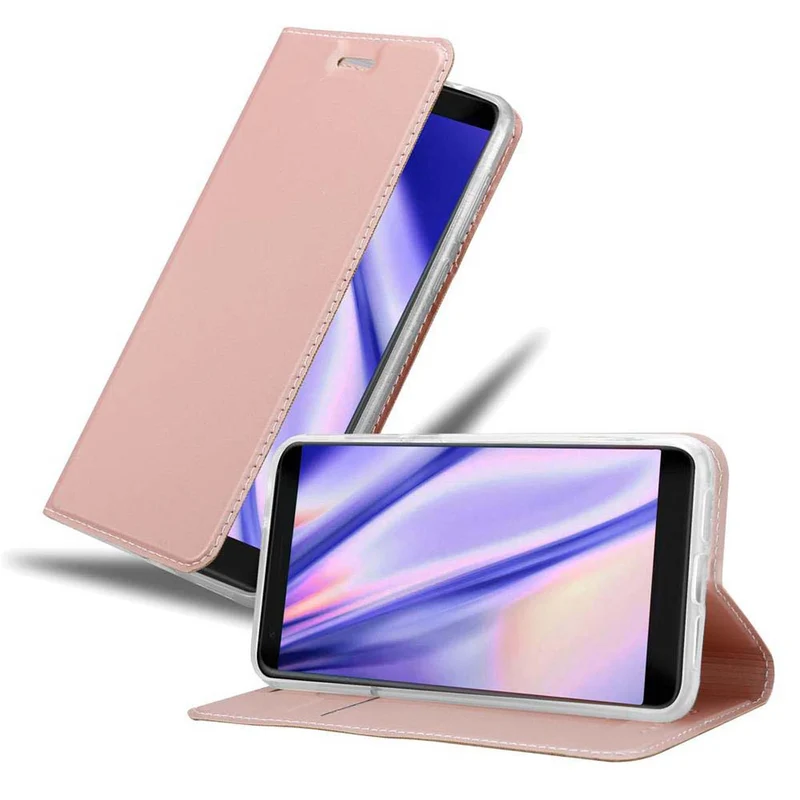 Cadorabo Hülle kompatibel mit ZTE Blade V9 Schutzhülle mit Magnetverschluss, Standfunktion und Kartenfach