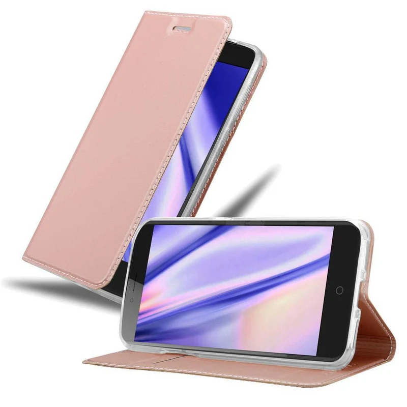 Cadorabo Hülle kompatibel mit ZTE Blade V7 Schutzhülle mit Magnetverschluss, Standfunktion und Kartenfach