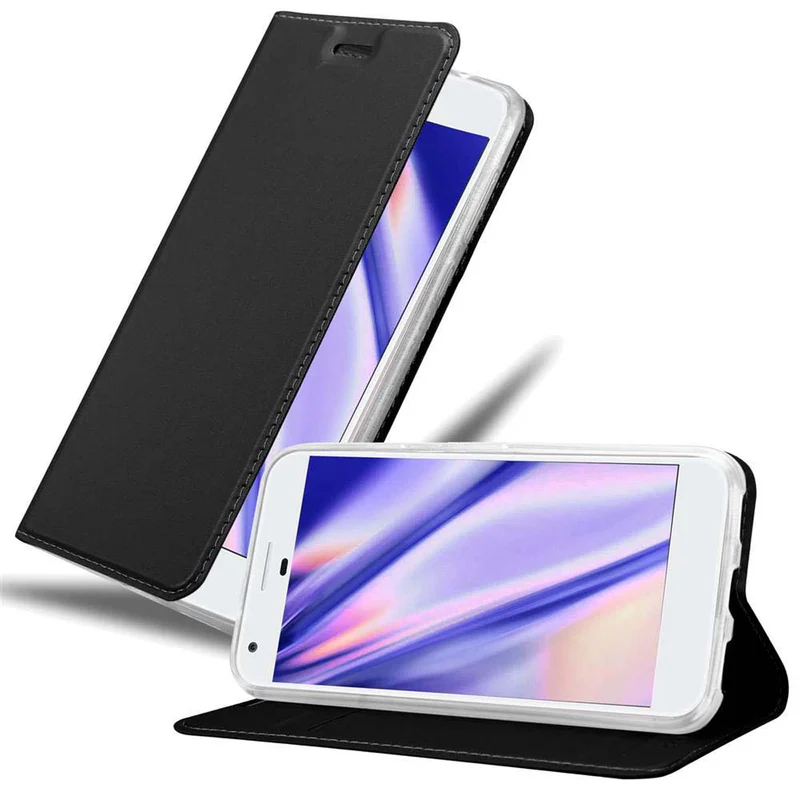 Cadorabo Hülle kompatibel mit Google PIXEL Schutzhülle mit Magnetverschluss, Standfunktion und Kartenfach