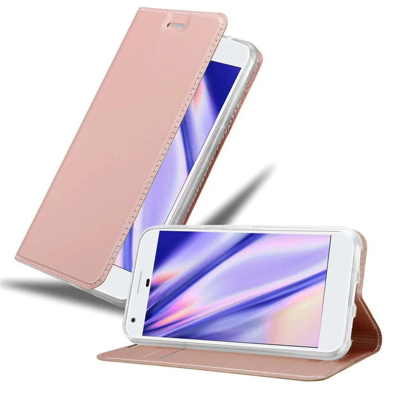 Cadorabo Hülle kompatibel mit Google PIXEL Schutzhülle mit Magnetverschluss, Standfunktion und Kartenfach