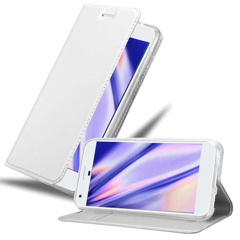 Cadorabo Hülle kompatibel mit Google PIXEL Schutzhülle mit Magnetverschluss, Standfunktion und Kartenfach