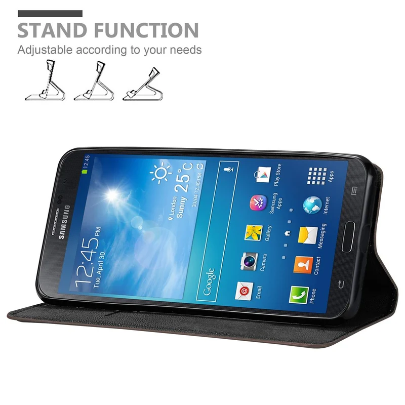 Cadorabo Hülle kompatibel mit Samsung Galaxy MEGA 6.3 Schutzhülle mit Magnetverschluss, Standfunktion und Kartenfach