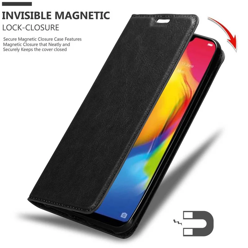Cadorabo Hülle kompatibel mit Vivo Y83 Schutzhülle mit Magnetverschluss, Standfunktion und Kartenfach