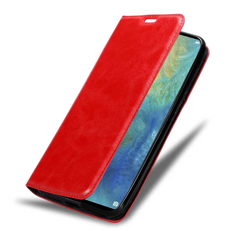 Cadorabo Hülle kompatibel mit Huawei MATE 20 X Schutzhülle mit Magnetverschluss, Standfunktion und Kartenfach