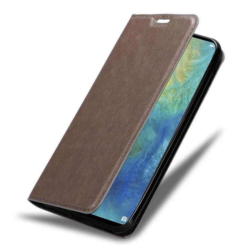 Cadorabo Hülle kompatibel mit Huawei MATE 20 X Schutzhülle mit Magnetverschluss, Standfunktion und Kartenfach