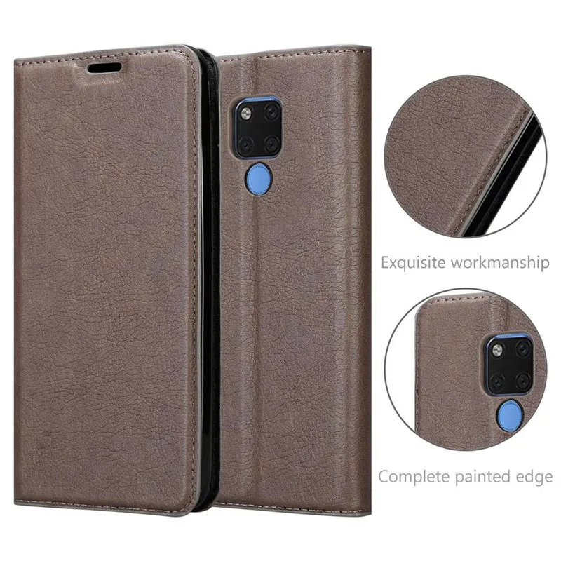 Cadorabo Hülle kompatibel mit Huawei MATE 20 X Schutzhülle mit Magnetverschluss, Standfunktion und Kartenfach