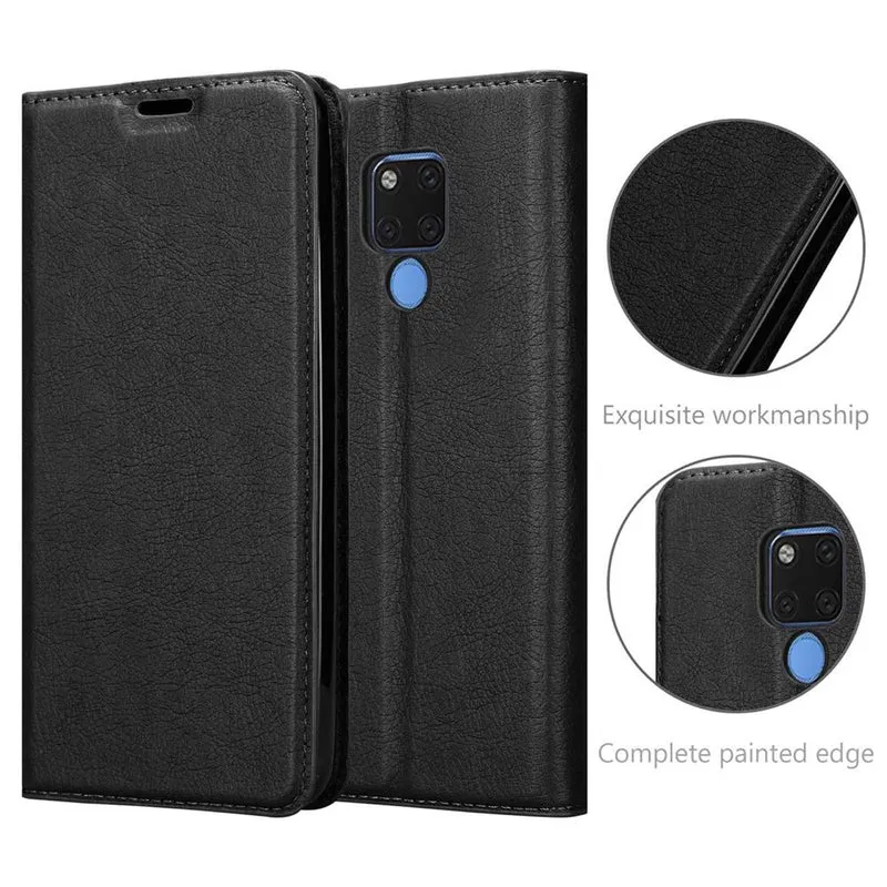 Cadorabo Hülle kompatibel mit Huawei MATE 20 X Schutzhülle mit Magnetverschluss, Standfunktion und Kartenfach
