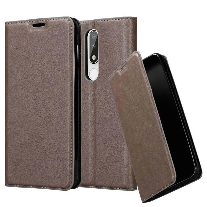 Cadorabo Hülle kompatibel mit Nokia 5.1 PLUS / X5 Schutzhülle mit Magnetverschluss, Standfunktion und Kartenfach