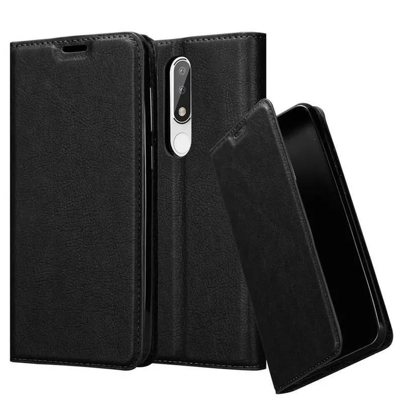 Cadorabo Hülle kompatibel mit Nokia 5.1 PLUS / X5 Schutzhülle mit Magnetverschluss, Standfunktion und Kartenfach