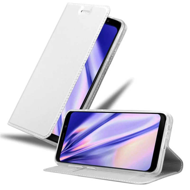Cadorabo Hülle kompatibel mit Samsung Galaxy J6 2018 Schutzhülle mit Magnetverschluss, Standfunktion und Kartenfach