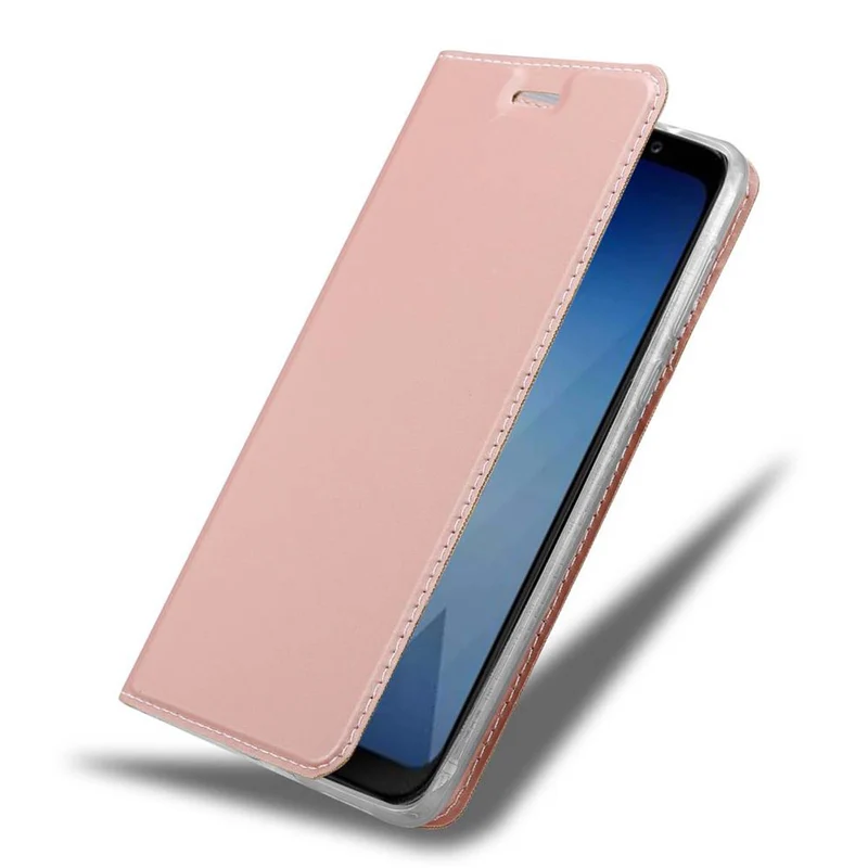 Cadorabo Hülle kompatibel mit Samsung Galaxy J6 2018 Schutzhülle mit Magnetverschluss, Standfunktion und Kartenfach