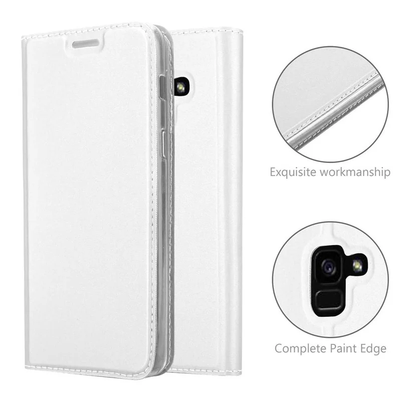 Cadorabo Hülle kompatibel mit Samsung Galaxy J6 2018 Schutzhülle mit Magnetverschluss, Standfunktion und Kartenfach