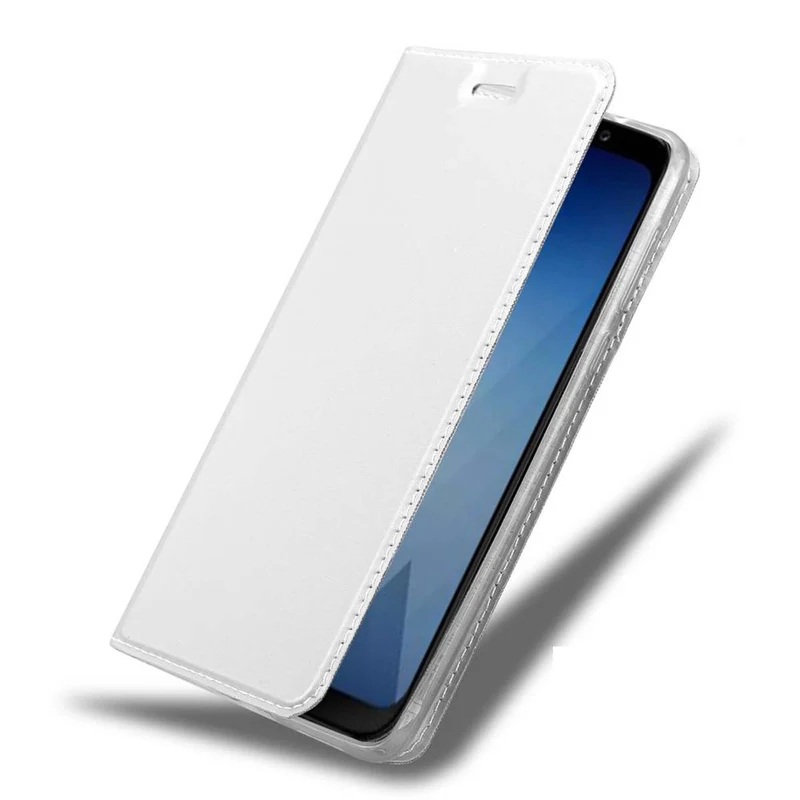 Cadorabo Hülle kompatibel mit Samsung Galaxy J6 2018 Schutzhülle mit Magnetverschluss, Standfunktion und Kartenfach