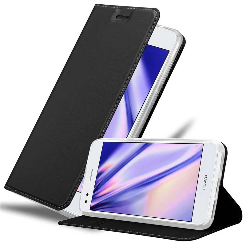 Cadorabo Hülle kompatibel mit Huawei Y6 PRO 2017 Schutzhülle mit Magnetverschluss, Standfunktion und Kartenfach