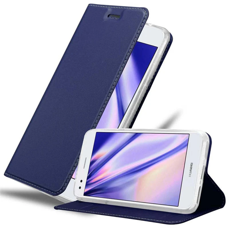 Cadorabo Hülle kompatibel mit Huawei Y6 PRO 2017 Schutzhülle mit Magnetverschluss, Standfunktion und Kartenfach