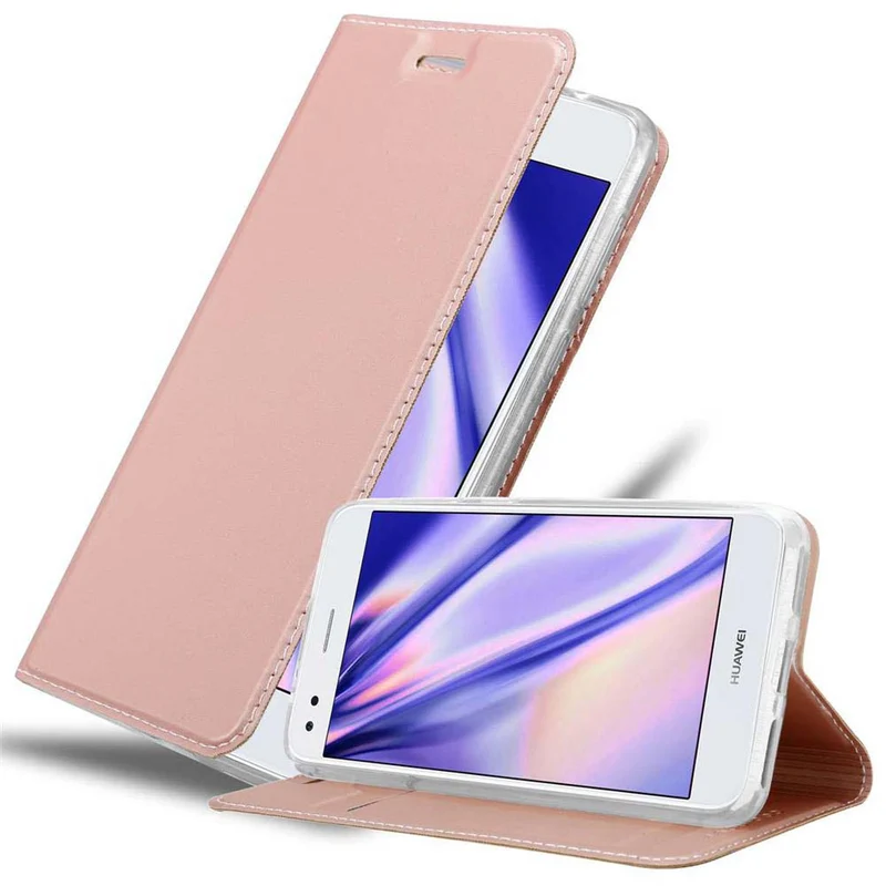 Cadorabo Hülle kompatibel mit Huawei Y6 PRO 2017 Schutzhülle mit Magnetverschluss, Standfunktion und Kartenfach