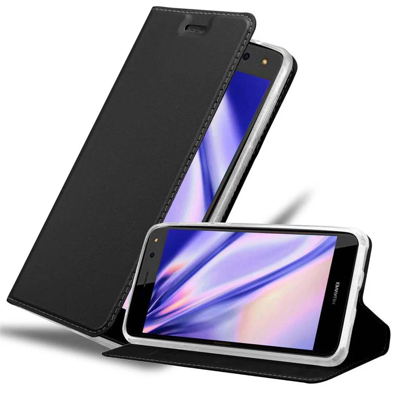 Cadorabo Hülle kompatibel mit Huawei Y5 2017 / Y6 2017 Schutzhülle mit Magnetverschluss, Standfunktion und Kartenfach
