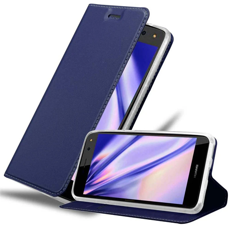 Cadorabo Hülle kompatibel mit Huawei Y5 2017 / Y6 2017 Schutzhülle mit Magnetverschluss, Standfunktion und Kartenfach