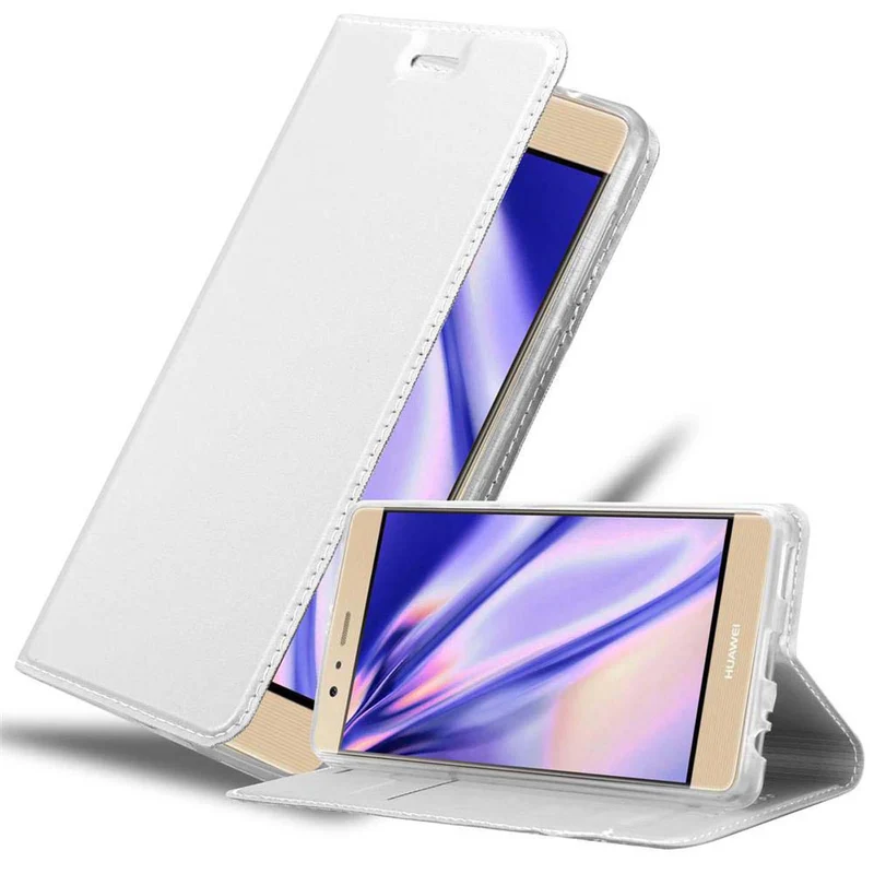 Cadorabo Hülle kompatibel mit Huawei P9 PLUS Schutzhülle mit Magnetverschluss, Standfunktion und Kartenfach