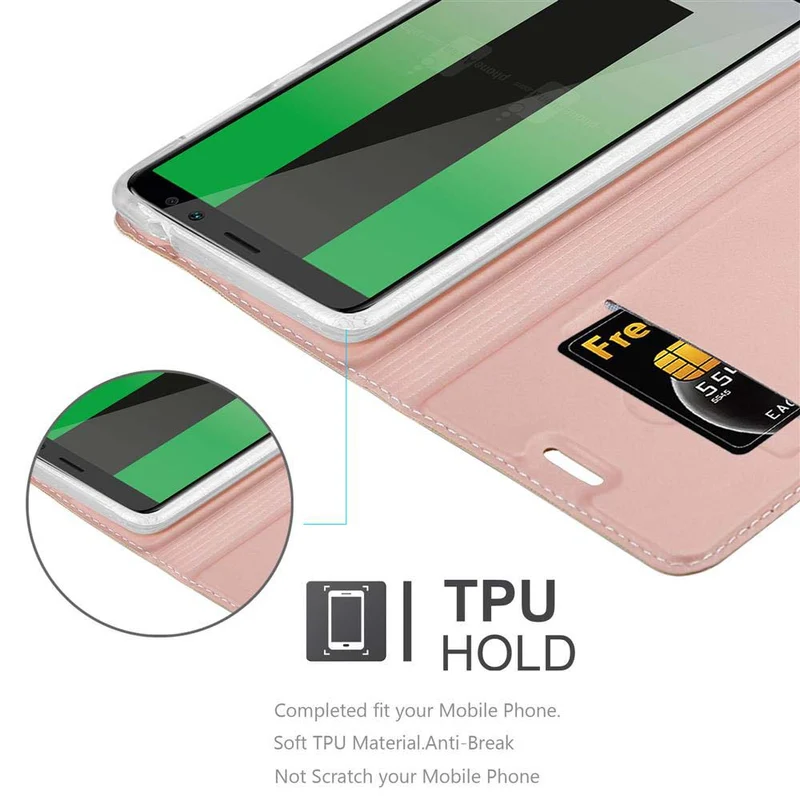 Cadorabo Hülle kompatibel mit Huawei MATE 10 LITE Schutzhülle mit Magnetverschluss, Standfunktion und Kartenfach