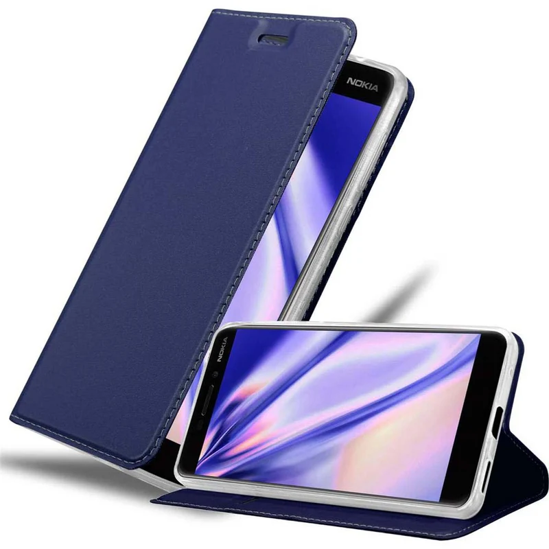Cadorabo Hülle kompatibel mit Nokia 6,1 Schutzhülle mit Magnetverschluss, Standfunktion und Kartenfach