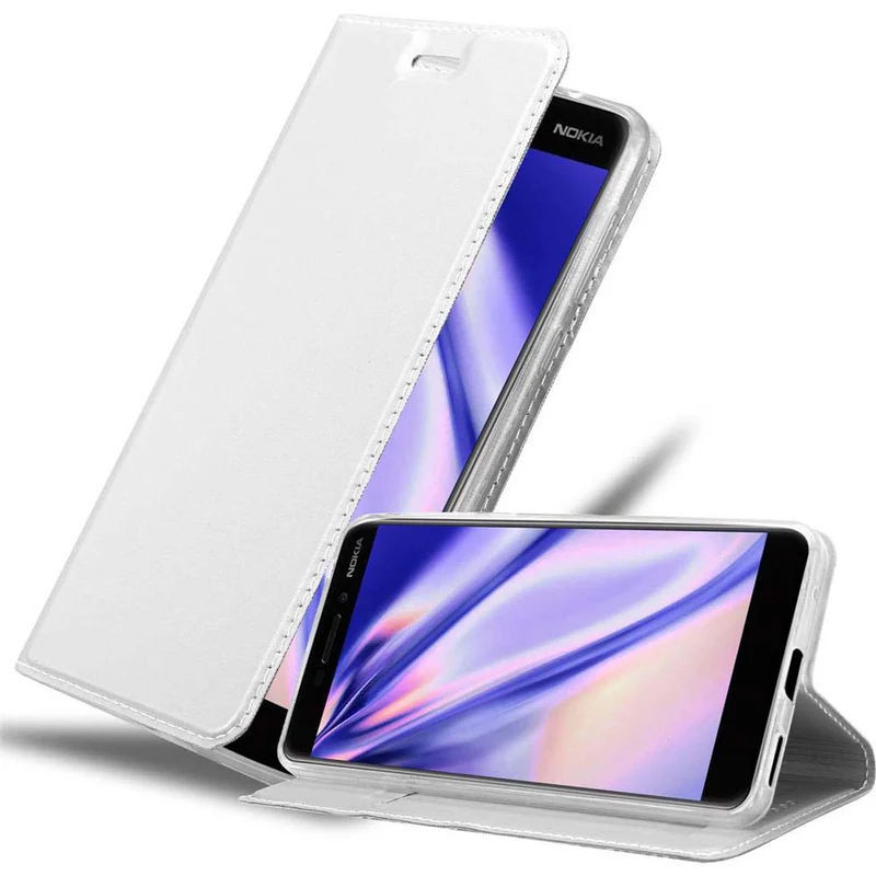 Cadorabo Hülle kompatibel mit Nokia 6,1 Schutzhülle mit Magnetverschluss, Standfunktion und Kartenfach