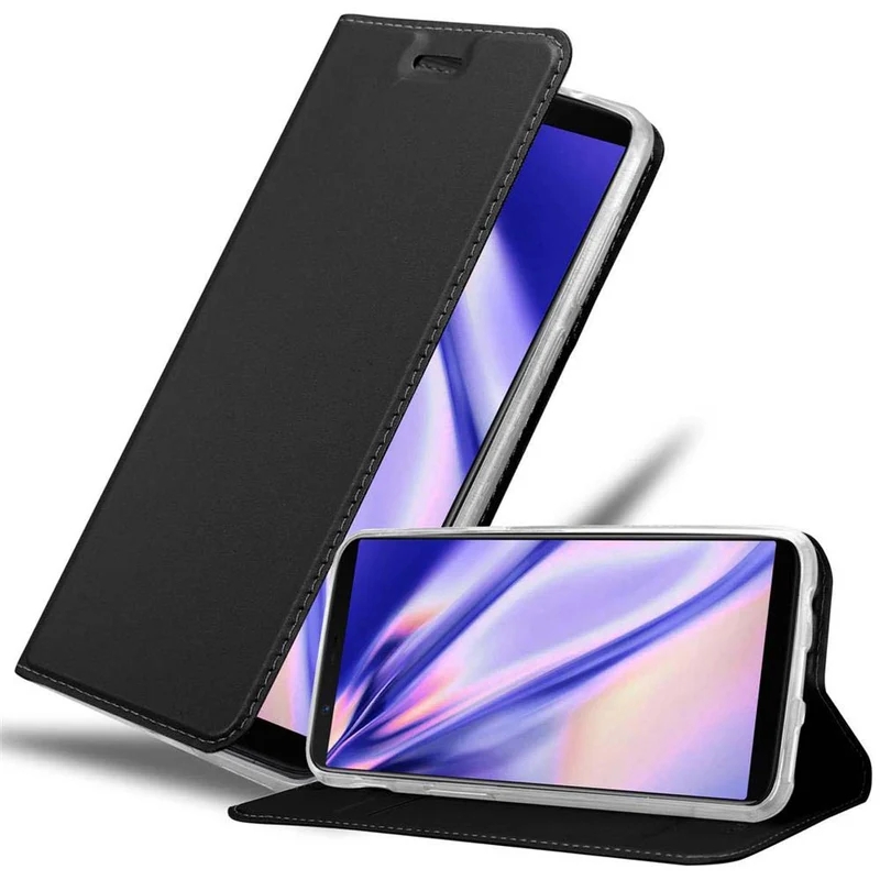 Cadorabo Hülle kompatibel mit OnePlus 5T Schutzhülle mit Magnetverschluss, Standfunktion und Kartenfach