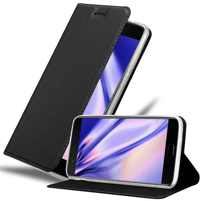 Cadorabo Hülle kompatibel mit OnePlus 5 Schutzhülle mit Magnetverschluss, Standfunktion und Kartenfach