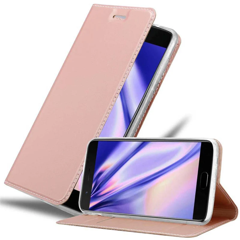 Cadorabo Hülle kompatibel mit OnePlus 5 Schutzhülle mit Magnetverschluss, Standfunktion und Kartenfach