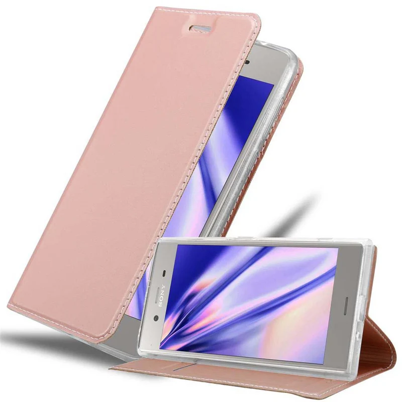 Cadorabo Hülle kompatibel mit Sony Xperia XZ1 Schutzhülle mit Magnetverschluss, Standfunktion und Kartenfach