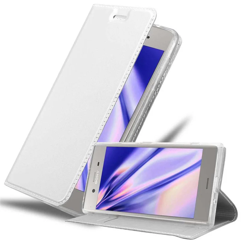 Cadorabo Hülle kompatibel mit Sony Xperia XZ1 Schutzhülle mit Magnetverschluss, Standfunktion und Kartenfach