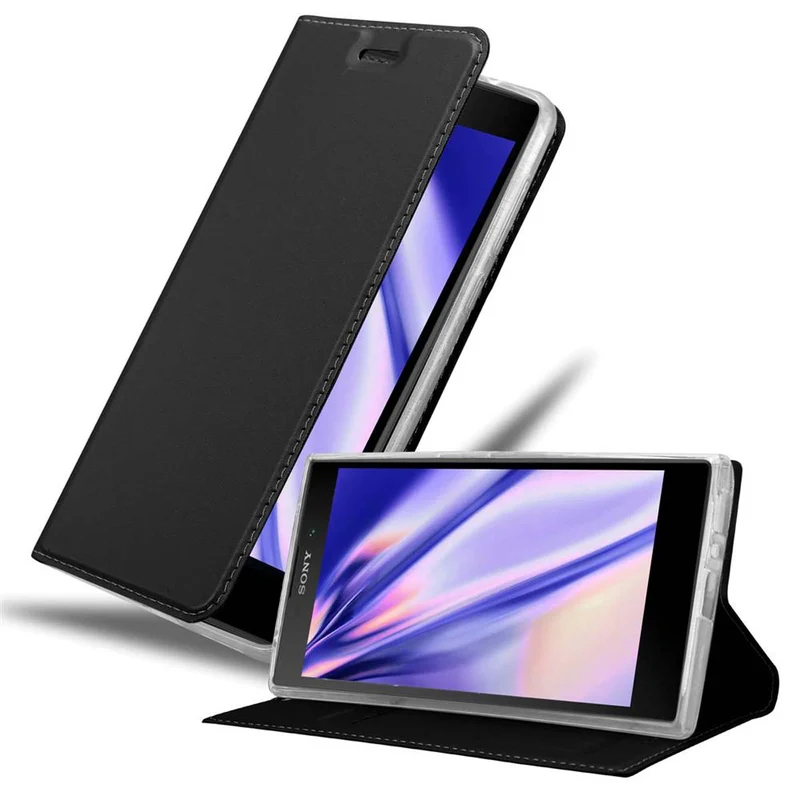 Cadorabo Hülle kompatibel mit Sony Xperia L2 Schutzhülle mit Magnetverschluss, Standfunktion und Kartenfach
