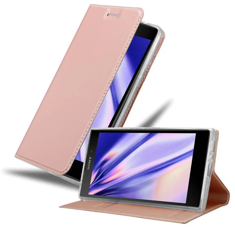 Cadorabo Hülle kompatibel mit Sony Xperia L2 Schutzhülle mit Magnetverschluss, Standfunktion und Kartenfach