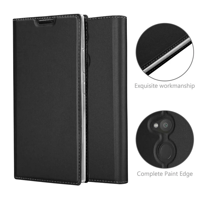 Cadorabo Hülle kompatibel mit Sony Xperia L2 Schutzhülle mit Magnetverschluss, Standfunktion und Kartenfach