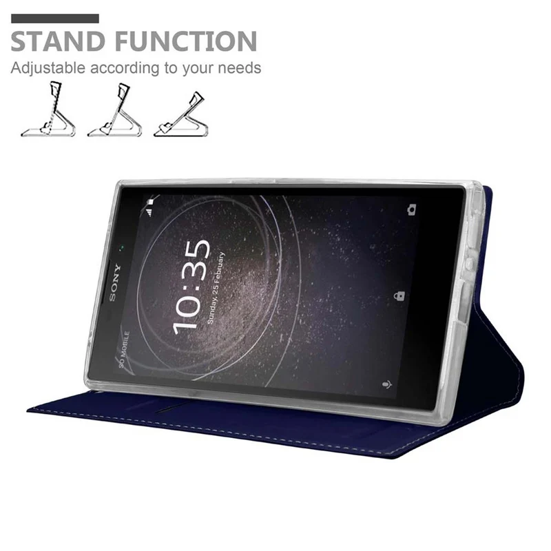 Cadorabo Hülle kompatibel mit Sony Xperia L2 Schutzhülle mit Magnetverschluss, Standfunktion und Kartenfach