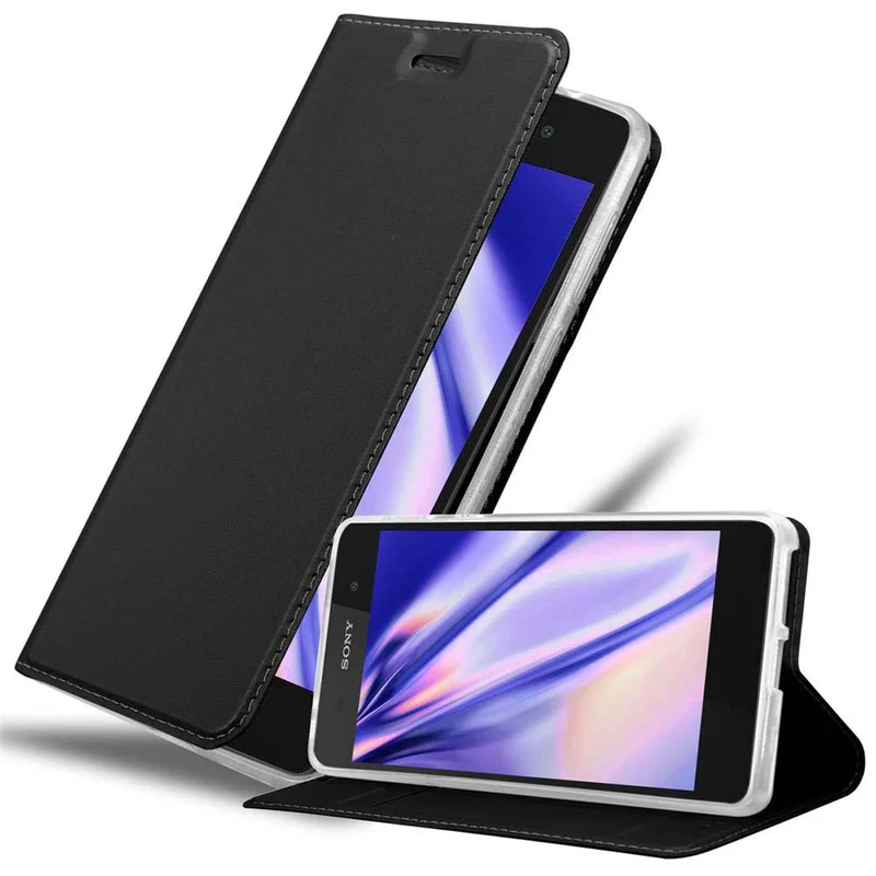 Cadorabo Hülle kompatibel mit Sony Xperia E5 Schutzhülle mit Magnetverschluss, Standfunktion und Kartenfach