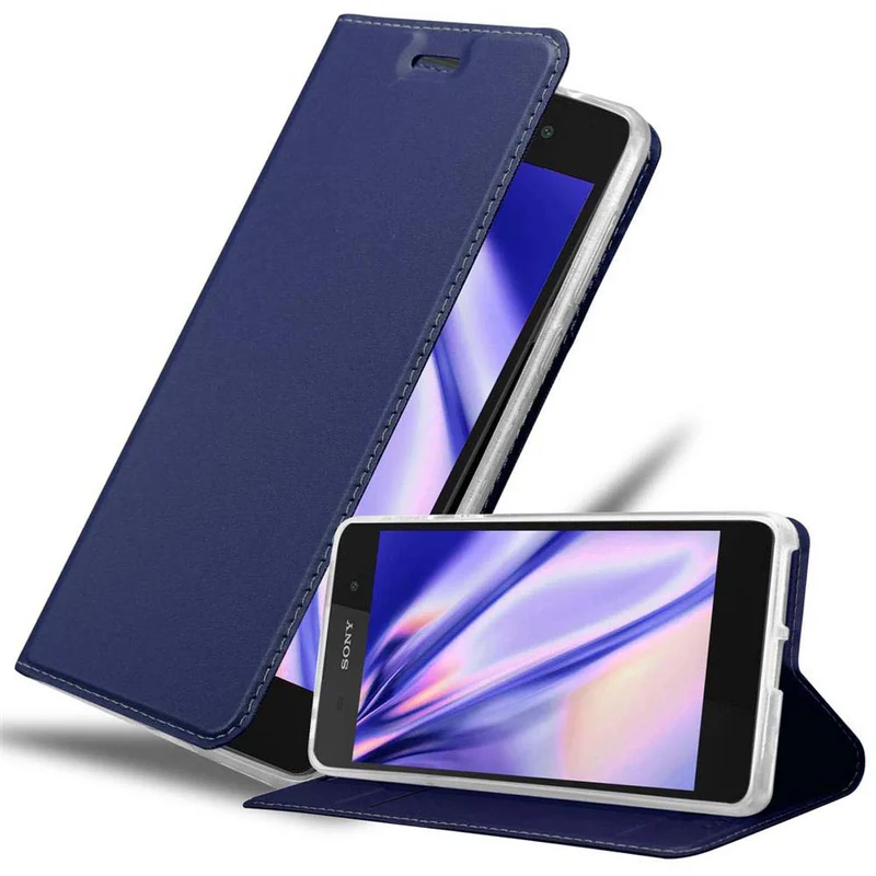 Cadorabo Hülle kompatibel mit Sony Xperia E5 Schutzhülle mit Magnetverschluss, Standfunktion und Kartenfach