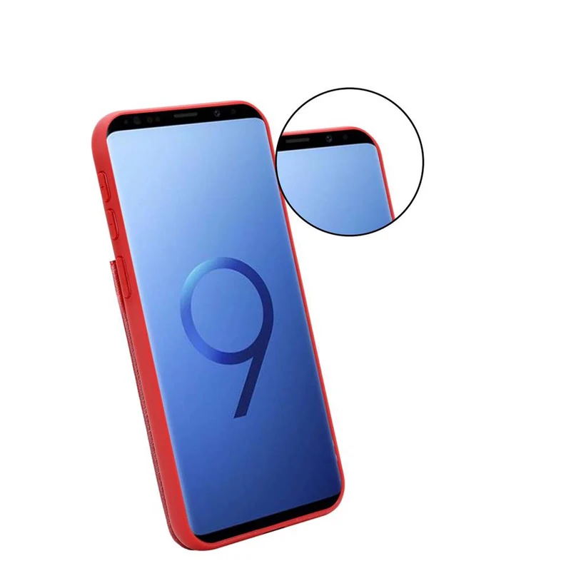 Cadorabo Hülle kompatibel mit Samsung Galaxy S9 PLUS Schutzhülle aus TPU Silikon und Kunstlederüberzug, mit Fach und herausziehbaren Karten-Steckplätzen