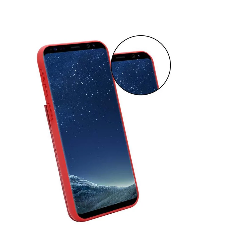 Cadorabo Hülle kompatibel mit Samsung Galaxy S8 Schutzhülle aus TPU Silikon und Kunstlederüberzug, mit Fach und herausziehbaren Karten-Steckplätzen