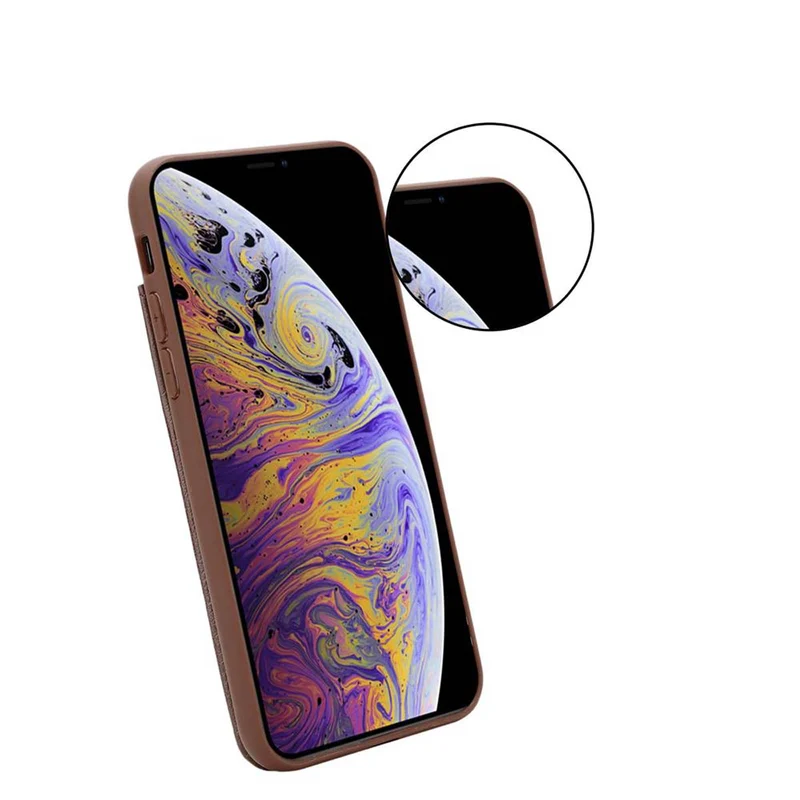 Cadorabo Hülle kompatibel mit Apple iPhone XS MAX Schutzhülle aus TPU Silikon und Kunstlederüberzug, mit Fach und herausziehbaren Karten-Steckplätzen