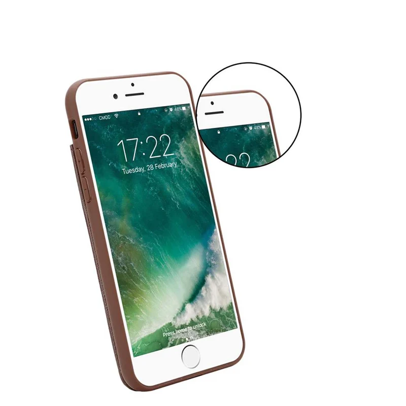 Cadorabo Hülle kompatibel mit Apple iPhone 7 PLUS / 7S PLUS / 8 PLUS Schutzhülle aus TPU Silikon und Kunstlederüberzug, mit Fach und herausziehbaren Karten-Steckplätzen