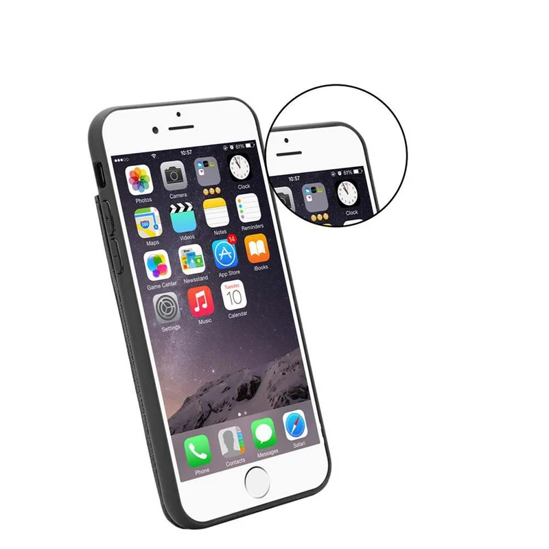 Cadorabo Hülle kompatibel mit Apple iPhone 6 PLUS / 6S PLUS Schutzhülle aus TPU Silikon und Kunstlederüberzug, mit Fach und herausziehbaren Karten-Steckplätzen