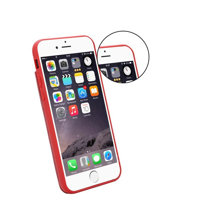 Cadorabo Hülle kompatibel mit Apple iPhone 6 / 6S Schutzhülle aus TPU Silikon und Kunstlederüberzug, mit Fach und herausziehbaren Karten-Steckplätzen