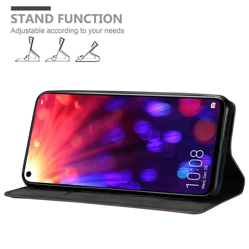 Cadorabo Hülle kompatibel mit Honor View 20 Schutzhülle mit Magnetverschluss, Standfunktion und Kartenfach