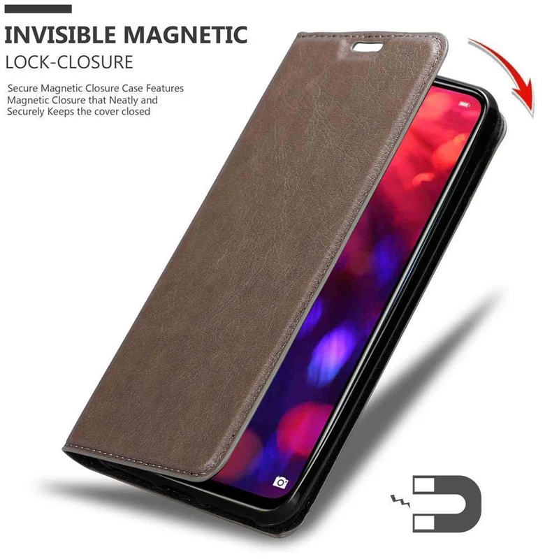 Cadorabo Hülle kompatibel mit Honor View 20 Schutzhülle mit Magnetverschluss, Standfunktion und Kartenfach