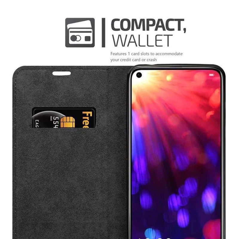 Cadorabo Hülle kompatibel mit Honor View 20 Schutzhülle mit Magnetverschluss, Standfunktion und Kartenfach