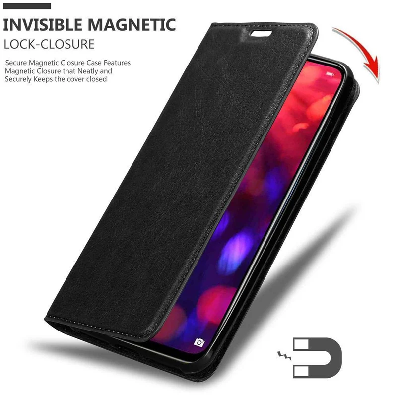 Cadorabo Hülle kompatibel mit Honor View 20 Schutzhülle mit Magnetverschluss, Standfunktion und Kartenfach