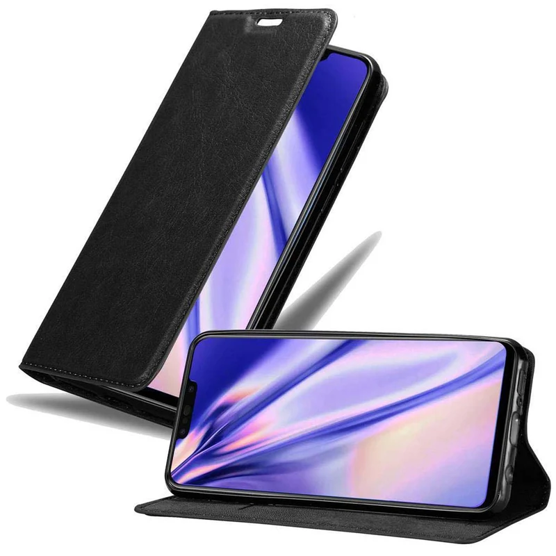 Cadorabo Hülle kompatibel mit Huawei P SMART PLUS 2019 Schutzhülle mit Magnetverschluss, Standfunktion und Kartenfach