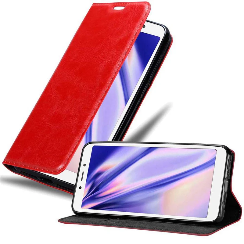 Cadorabo Hülle kompatibel mit Xiaomi RedMi 6A Schutzhülle mit Magnetverschluss, Standfunktion und Kartenfach